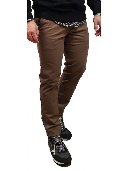 Brokers Jeans Ανδρικό Παντελόνι Chino σε Slim Εφαρμογή Brown