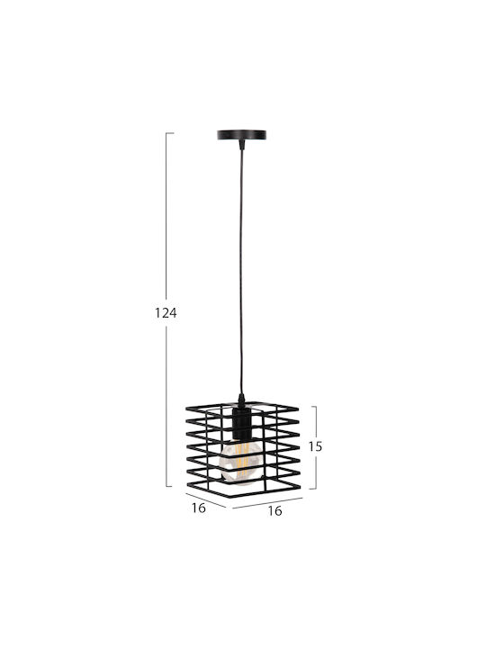 HomeMarkt Pendant Light Single-Light for Socket E27 Black