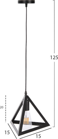 HomeMarkt Κρεμαστό Φωτιστικό Μαύρο 15εκ.
