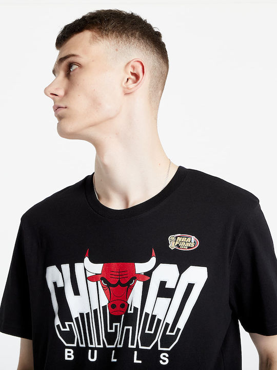 Mitchell & Ness Bărbați T-shirt Sportiv cu Mânecă Scurtă Negru