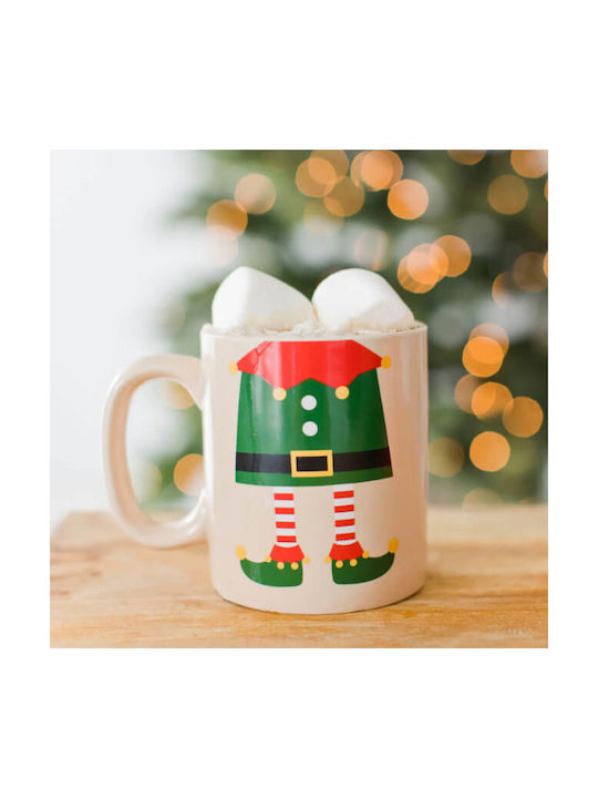 Pearhead Set Christmas Mugs Ceramic Brown L10xW8.5cm. 2pcs