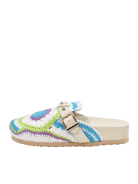 Fără toc Piele Mule Colorful-White