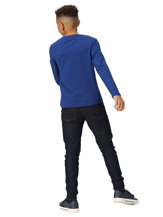 Kinderhemd Langarm Blau