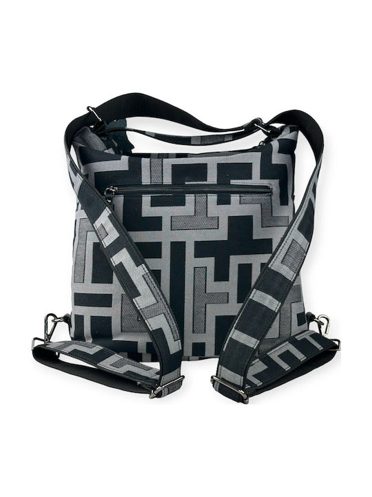 Leder Damentasche Schultertasche Schwarz