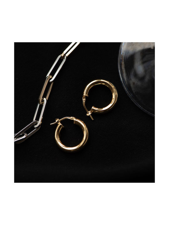 Parte Di Me Earrings Hoops made of Silver Gold Plated