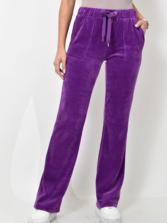 Yin Yang Jogginganzug Samt Purple