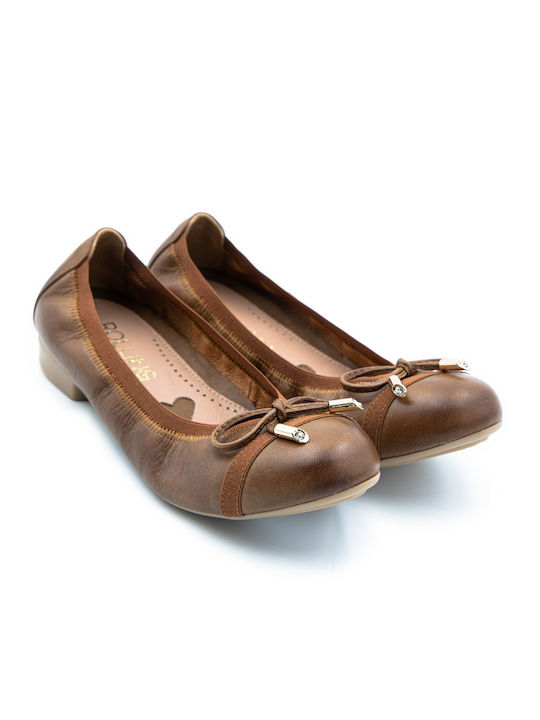 Rolling Steps Shoes Leather Ballerinas Tabac Brown