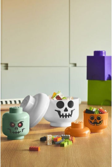 LEGO Children's Storage Box made of Plastic Storage Head Mini Orange 10.2x12x10.2cm 1pcs