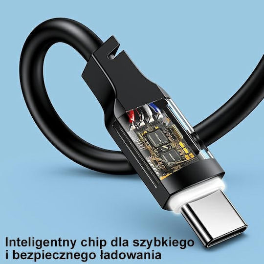 Usams US-SJ567 USB 2.0 Kabel USB-C männlich - USB-C 100W PD Lila 1,2m SJ567USB03