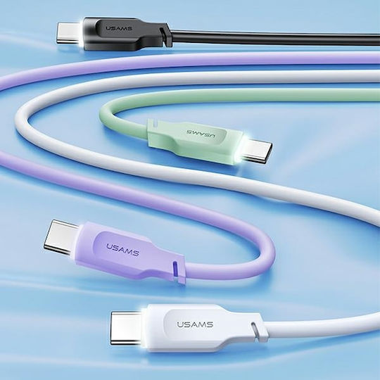 Usams US-SJ568 USB 2.0 Cable USB-C male - USB-A 66W White 1.2m (SJ568USB02)