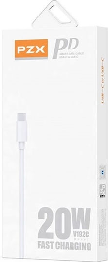 PZX V192C USB 2.0 Kabel USB-C Männlich - USB-C 20W Weiß 1m