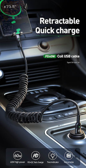 Mcdodo Geflochtenes USB 2.0 Kabel USB-C männlich - USB-C 60W PD Schwarz 1,8 m CA-7860