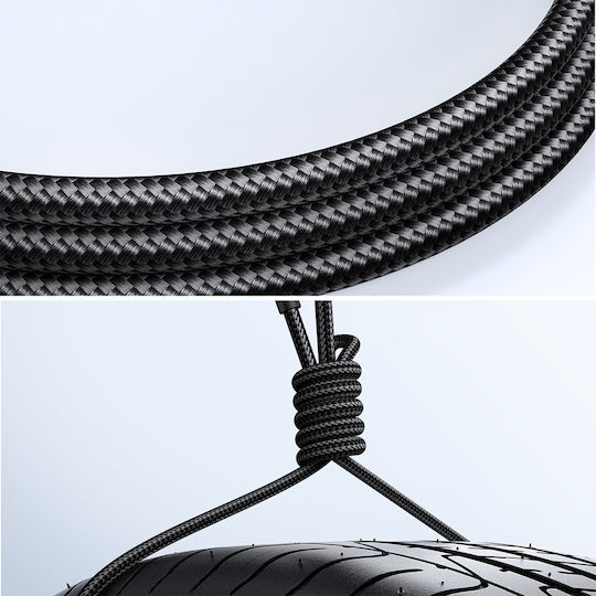 Joyroom SA27-CC5 Braided USB 2.0 Cable USB-C male - USB-C 100W PD Μαύρο 1.2m