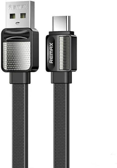 Remax Platinum Pro RC-154A Редовна USB 2.0 Кабел USB-C мъжки - USB-A мъжки Черен 1м