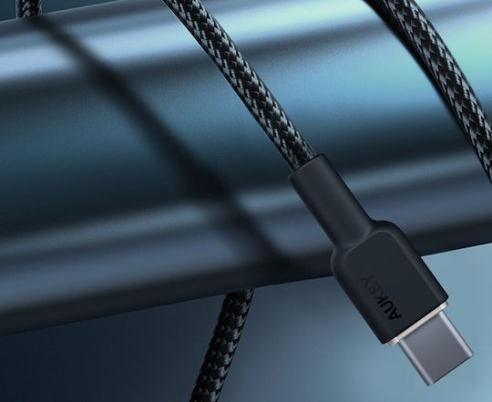 Aukey USB 2.0 Cable USB-C male - USB-C 60W PD Μαύρο 1.8m AKAUKKUCBNCC2BL