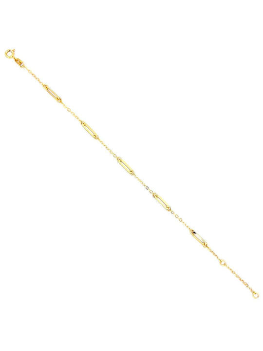 Xryseio Damen Armband Kette aus Gold 14K