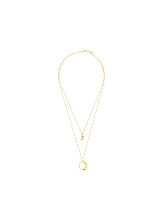 Violet Hamden Necklace Double Gold Plated