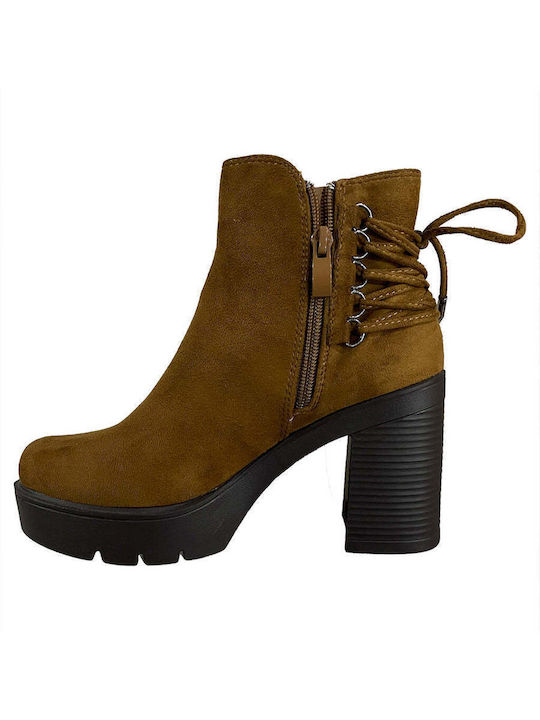 Ustyle Wildleder Damen Knöchelstiefel Tabac Braun