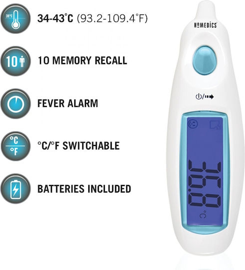 Homedics Θερμόμετρο Αυτιού με Υπέρυθρες