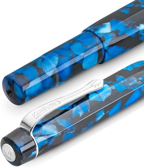 Kaweco Sport Schreibfeder Extra breit Blau mit Rot Tinte