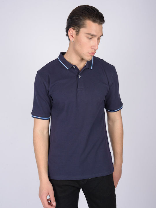 North 56.4 Bluza Bărbătească cu Mânecă Scurtă Polo BLUE NAVY