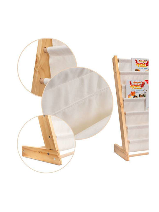 Bibliotecă pardoseală Lemn Alb 79x30x62.5cm