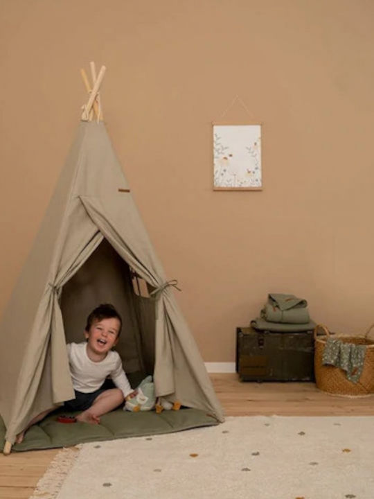 Little Dutch Kids Indian Teepee Play Tent Teepee for 3+ years Green