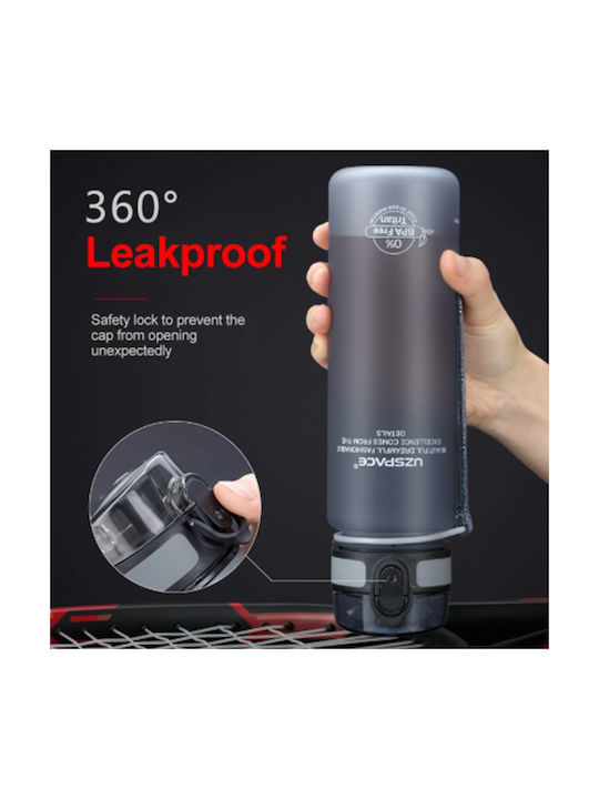 Uzspace Παγούρι Πλαστικό 500ml Μαύρο