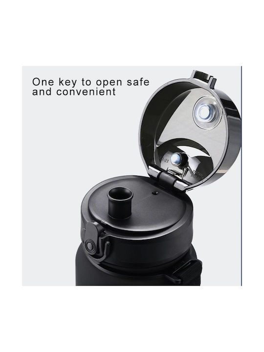 Uzspace Παγούρι Πλαστικό 500ml Μαύρο