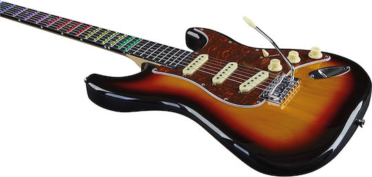 Eko S-300 Visual Note Електрическа Китара Stratocaster с SSS Конфигурация на Пикапите Sunburst