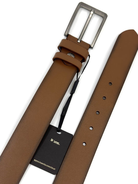 Wide Men's Belt Leather Brown