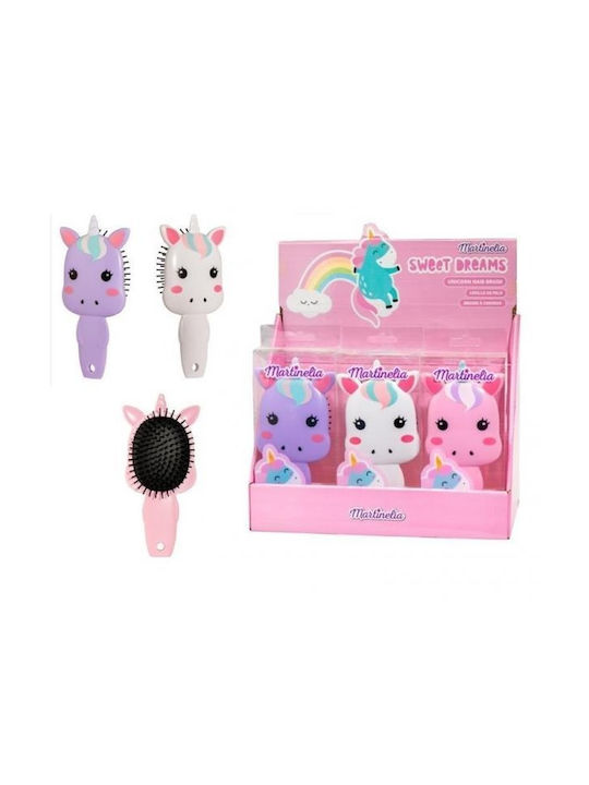 Martinelia Kids Hair Brush Unicorn Sweet Dreams Multicolour (Various Designs) 1pc