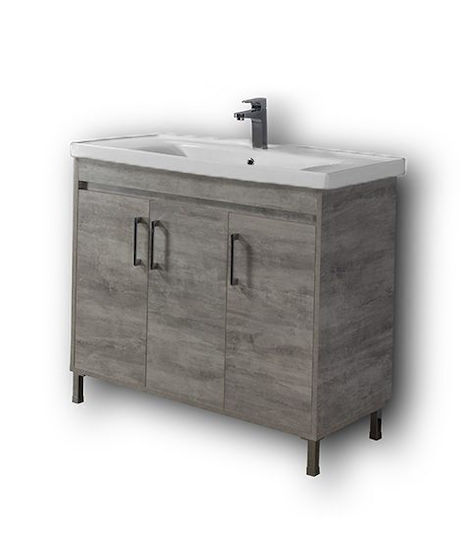 Martin Set Blat cu Lavoar, Oglindă & Coloană L97xW44xH83cm Cement