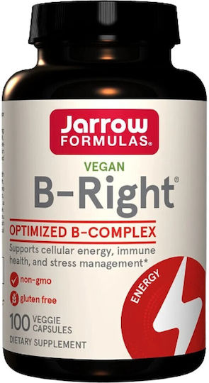 Jarrow Formulas B-Right Βιταμίνη για Ενέργεια, Ενίσχυση του Ανοσοποιητικού & το Νευρικό Σύστημα 100 κάψουλες