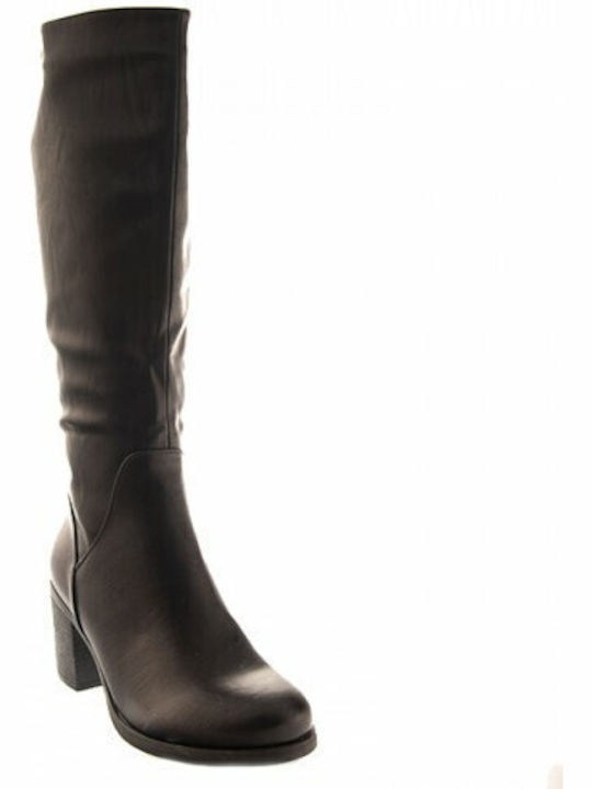 Gavi Leather Women's Boots with Rubber Black