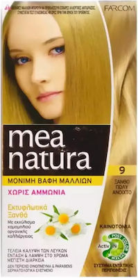 Farcom Mea Natura Set Vopsea de Păr fără amoniac 9 Blondă Foarte deschisă 60ml