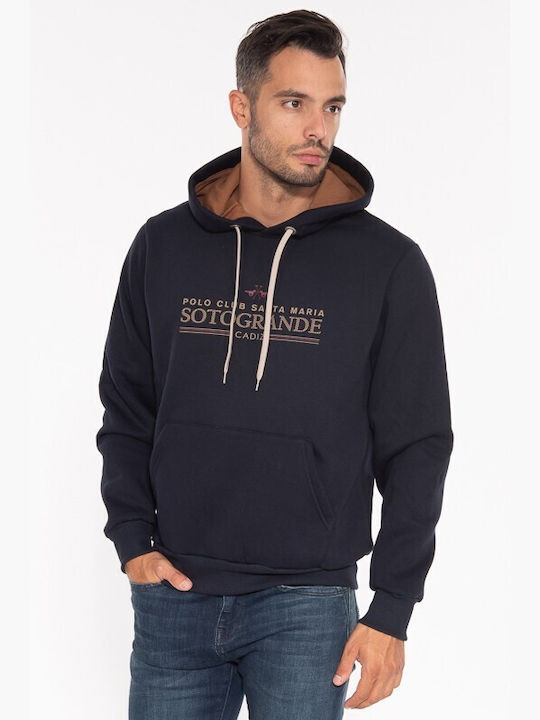 Everbest Men's Sweatshirt with Hood Blue