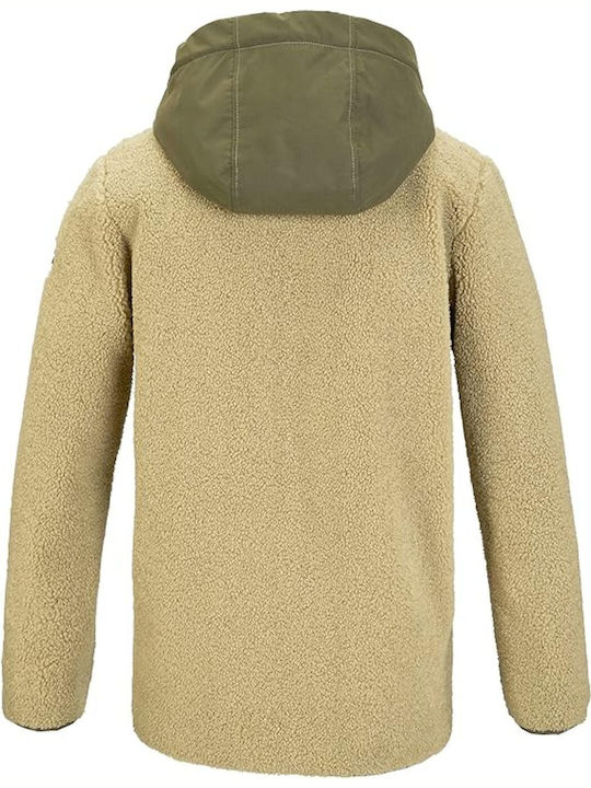 Killtec Kids Cardigan Fleece with Hood Khaki