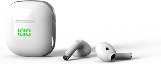 Blaupunkt BLP4899-112 Earbud Bluetooth Handsfree Ακουστικά με Θήκη Φόρτισης Λευκά