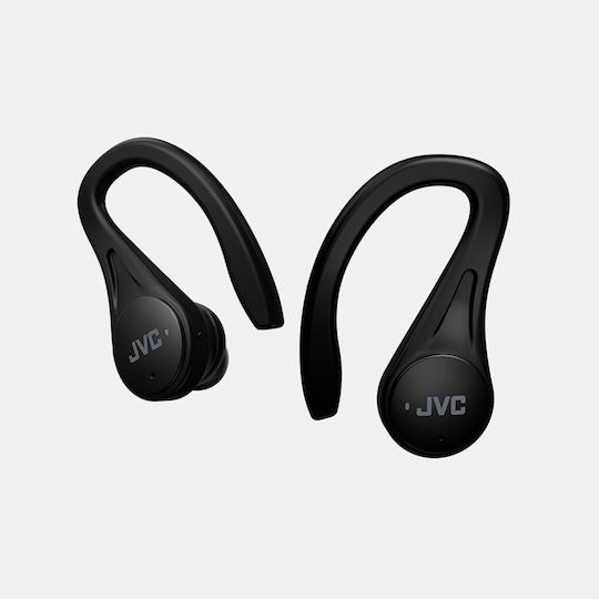 JVC HA-EC25T In-ear Bluetooth Handsfree Ακουστικά με Αντοχή στον Ιδρώτα και Θήκη Φόρτισης Μαύρα