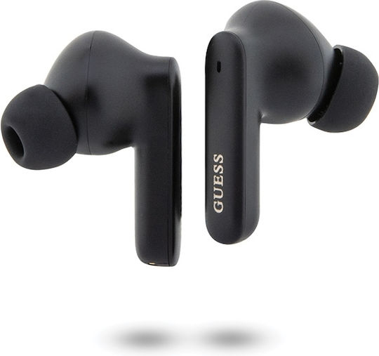 Guess True Wireless Metalic Finish In-ear Bluetooth Handsfree Earphones with Charging Case Black
