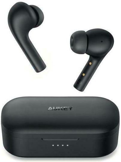 Aukey EP-T21 Move In-ear Bluetooth Handsfree Ακουστικά με Θήκη Φόρτισης Μαύρα