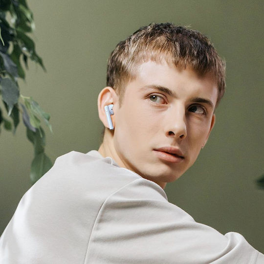 Hoco TWS EW19 Plus Earbud Bluetooth Handsfree Ακουστικά με Θήκη Φόρτισης Delighted Blue