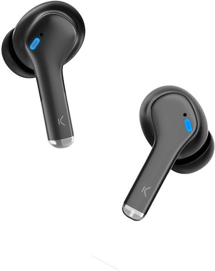 Ksix Noise Cancel 3 In-ear Bluetooth Handsfree Căști cu Carcasă de Încărcare Negru
