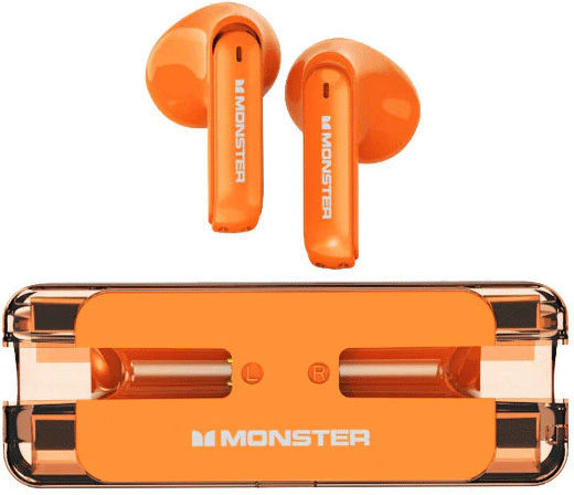 Monster XKT08 Ohrstöpsel Bluetooth-Freisprecheinrichtung Kopfhörer mit Ladeetui Orange