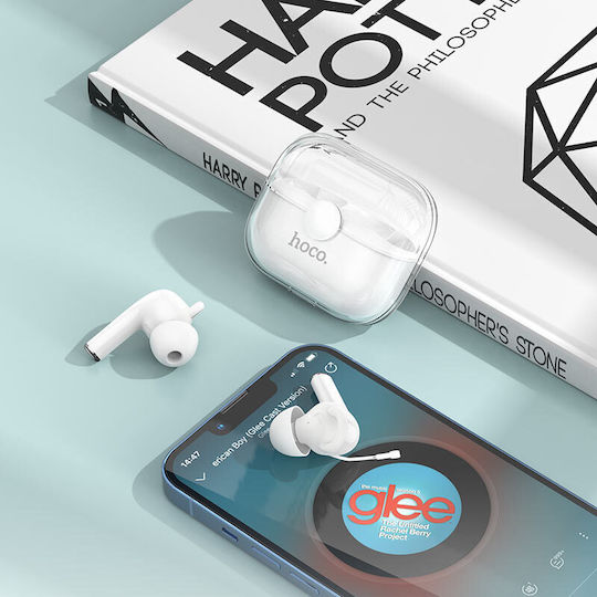 Hoco TWS EW22 In-ear Bluetooth Handsfree Ακουστικά με Θήκη Φόρτισης Λευκά