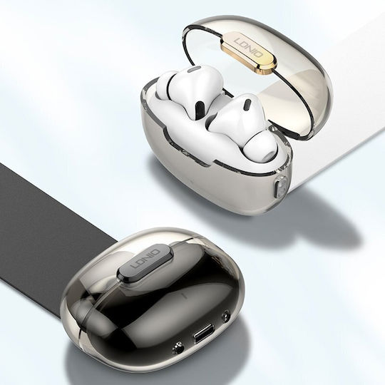 Ldnio T02 Earbud Bluetooth Handsfree Ακουστικά με Θήκη Φόρτισης Μαύρα
