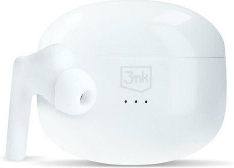 3MK LifePods In-ear Bluetooth Handsfree Ακουστικά με Θήκη Φόρτισης Λευκά