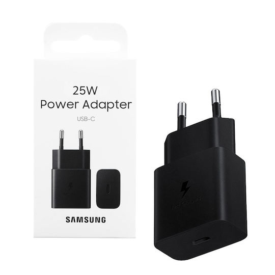 Samsung Charger Without Cable GaN with USB-C Port 25W Power Delivery Blacks (EP-T2510N)