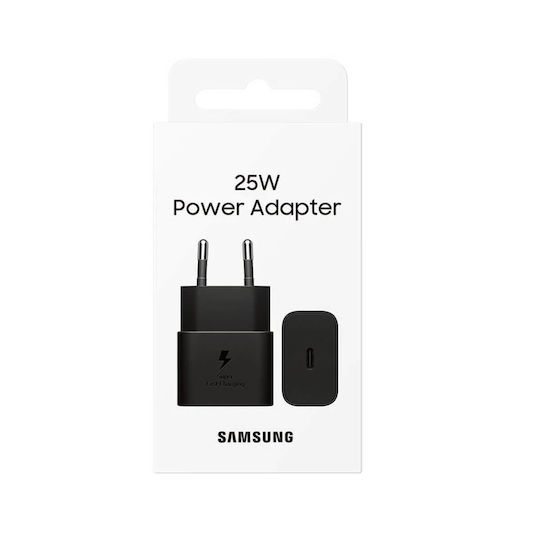 Samsung Charger Without Cable GaN with USB-C Port 25W Power Delivery Blacks (EP-T2510N)